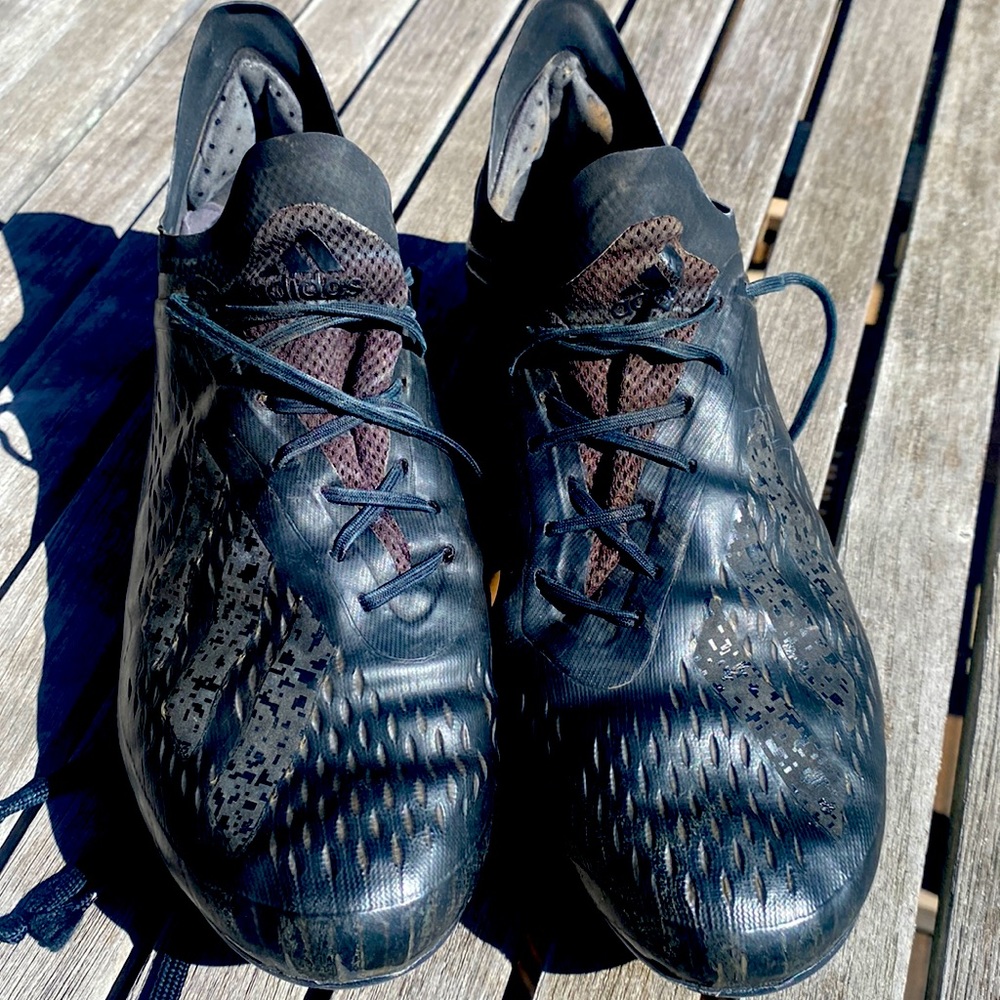Adidas, speed, mesh, black, size 6 1/2 soccer cleats